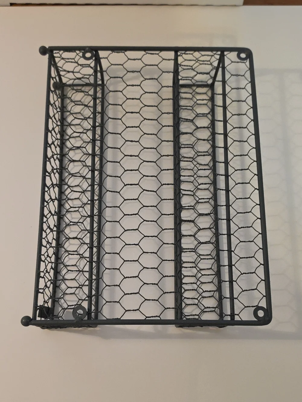 Rustic Two Tier Gray Wire Mesh/Chicken Wire Spice Rack - My Gift Brand
